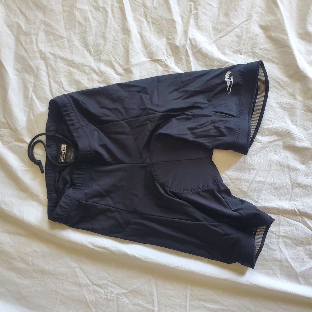 REI Athletic Padded Black Bike Shorts with Drawstring